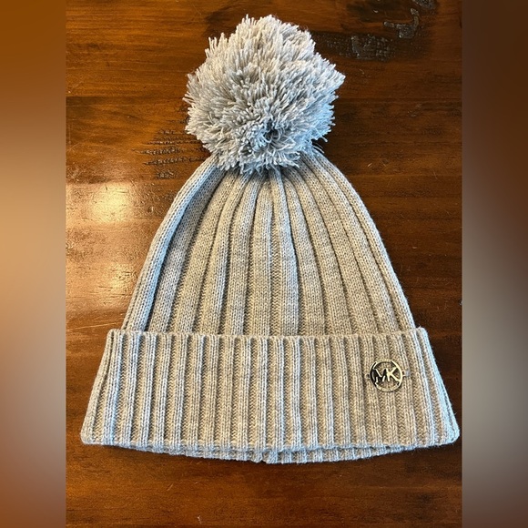 Michael Kors Grey Winter Hat with pompom - Picture 2 of 6